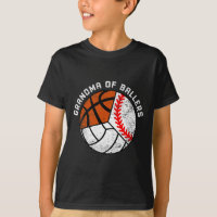 Grandma Of Ballers Fun Baseball Volleyball Basketb