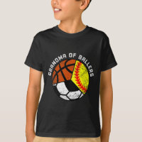 Grandma Of Ballers Fun Softball Soccer Basketball 