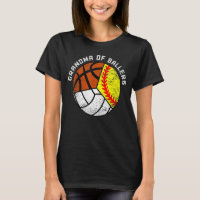 Grandma Of Ballers Softball Volleyball Basketbal