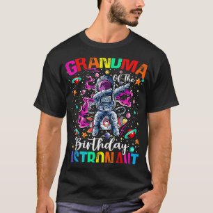 Grandma Of Birthday Astronaut Boy Colorful Space G T-Shirt
