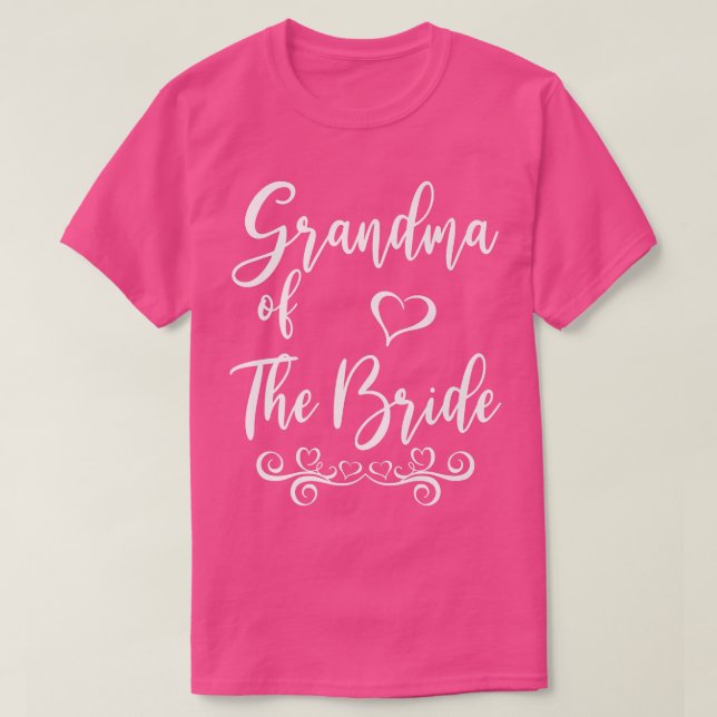 Grandma of Bride & Groom Wedding Matching  T-Shirt (Design Front)