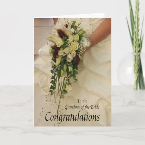 grandma of bride wedding Congratuations Card
