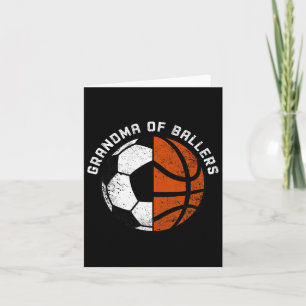 Grandma Of Byllers Fun Soccer Bysketbyll Grandma Card