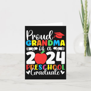 Grandma Of Cl Of 2024 Preschool Graduate Graduatio Card