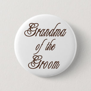 Grandma of Groom Classy Browns Button