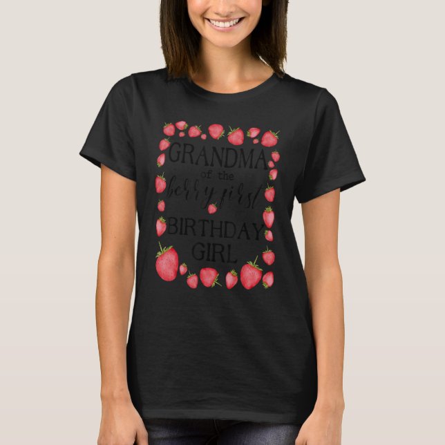 Grandma of Sweet One 1st Birthday Matching Family  T-Shirt (Front)
