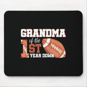 Grandma Of The 1 Year Old Birthday Football 1st Ye Mouse Pad