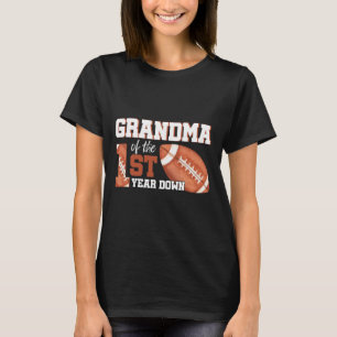 Grandma Of The 1 Year Old Birthday Football 1st Ye T-Shirt