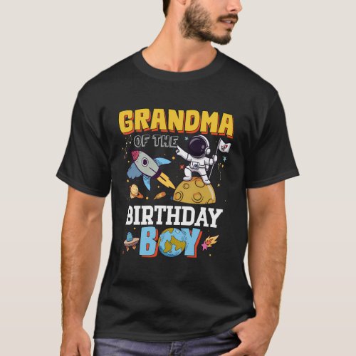 Grandma Of The Astronaut Space Theme Py T_Shirt