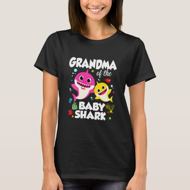 Grandma Of The Bashark Grandma Shark T-Shirt (Front)