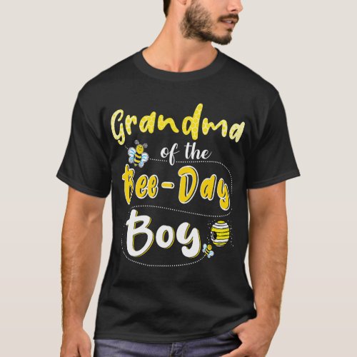 Grandma of the Bee Day Boy Hive Party Matching Bir T_Shirt