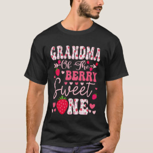 Grandma of The Berry Sweet One Strawberry 1St Birt T-Shirt