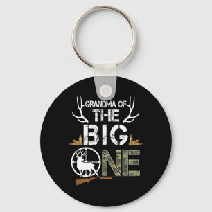 Grandma Of The Big One Birthday Boy Deer Hunter Ca Keychain