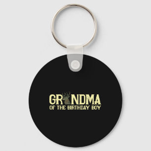 Grandma Of The Birthday Boy Deer Hunter Camouflage Keychain