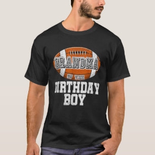 Grandma of the Birthday Boy Football Player Vintag T-Shirt