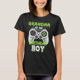 Grandma of the Birthday Boy Kids Video Gamer Birth T-Shirt