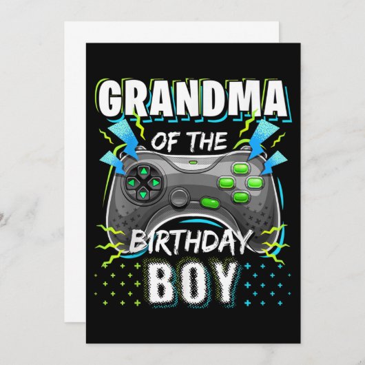 Grandma of the Birthday Boy Matching Video Game (Front/Back)