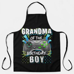 Grandma of the Birthday Boy Matching Video Game Apron