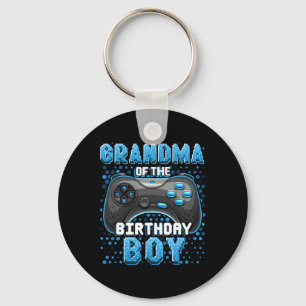 Grandma Of The Birthday Boy Matching Video Game Bi Keychain