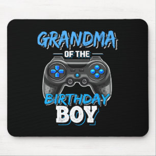 Grandma Of The Birthday Boy Matching Video Game Bi Mouse Pad