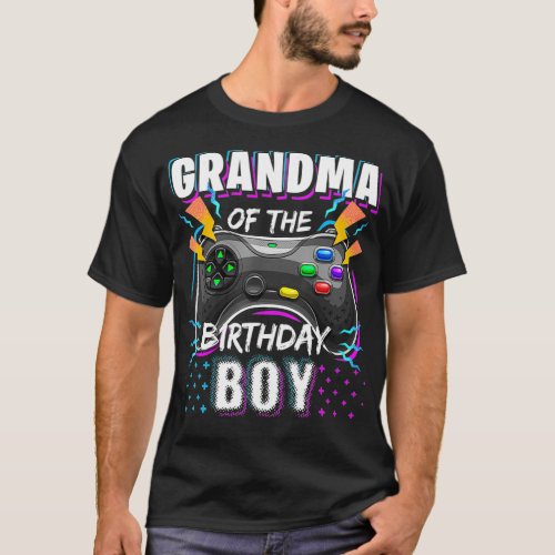 Grandma of the Birthday Boy Matching Video Game Bi T_Shirt