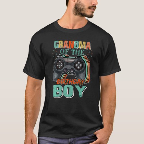 Grandma Of The Birthday Boy Matching Video Game Bi T_Shirt