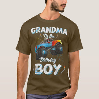 Grandma Of The Birthday Boy Monster Truck Bday Wom T-Shirt