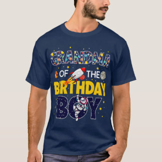 Grandma of The Birthday Boy Outer Space Mommy Mam T-Shirt