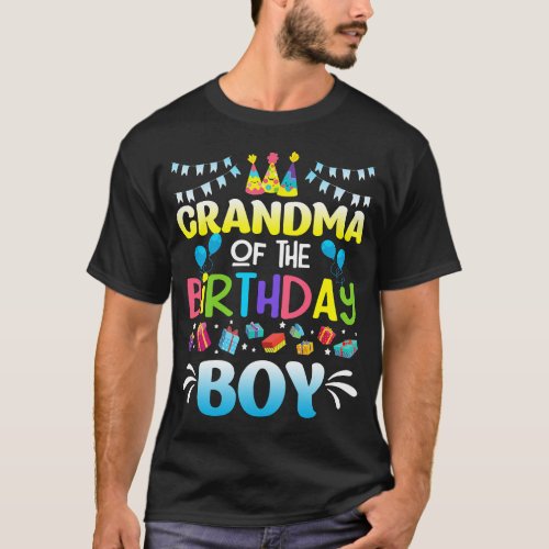 Grandma Of The Birthday Boy Shirt Mama Nana 1st Bd