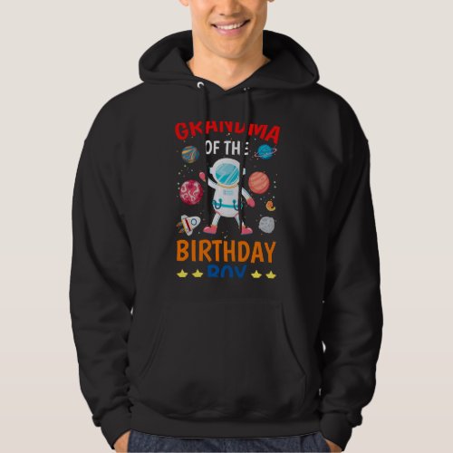 Grandma Of The Birthday Boy Space Planet Theme Bda Hoodie