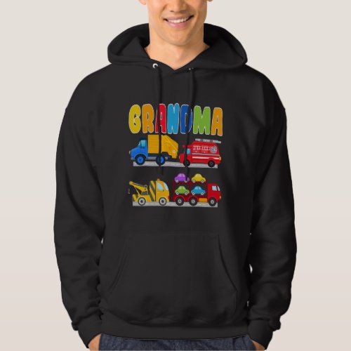 Grandma Of The Birthday Boy Transportation Vehicle Hoodie