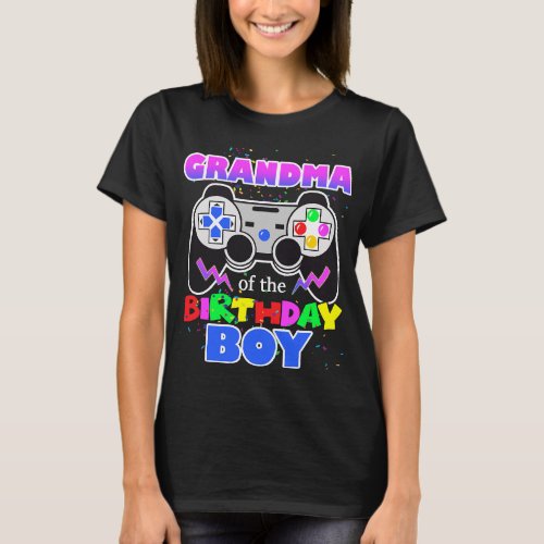 Grandma of the Birthday Boy Video Game Gamer Grand T_Shirt