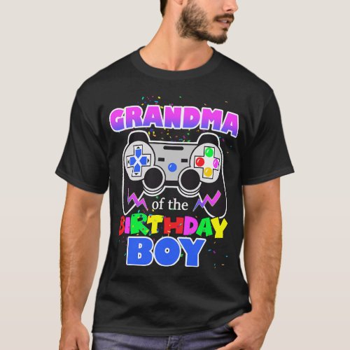 Grandma of the Birthday Boy Video Game Gamer Grand T_Shirt