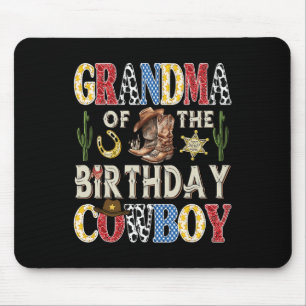 Grandma Of The Birthday Cowboy Rodeo Western Mouse Pad