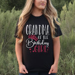 Grandma of the Birthday Girl Custom Family T-Shirt<br><div class="desc">Looking for a birthday shirt that will make your party complete? Look no further than our matching birthday crew shirts! These stylish tees are perfect for any birthday party girl's day out. Our matching shirts make a great gift for your friends and family, and can be worn together as a...</div>