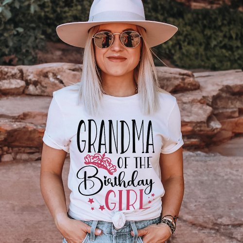 Grandma of the Birthday Girl Custom Family T_Shirt