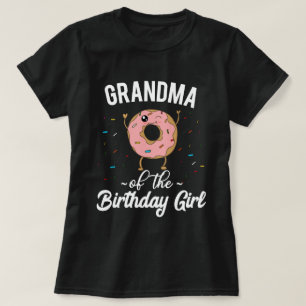 Grandma of the Birthday Girl Funny Donut T-Shirt