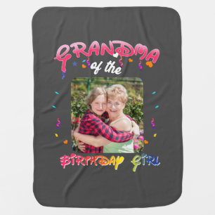 Grandma of the Birthday Girl Personalized Birthday Baby Blanket