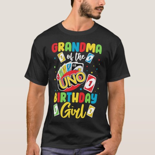 Grandma of the Birthday Girl Shirt Uno Mommy Mama 