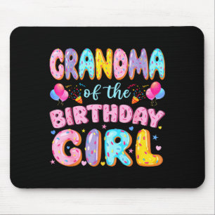 Grandma of the birthday girl sweet donut birthday mouse pad
