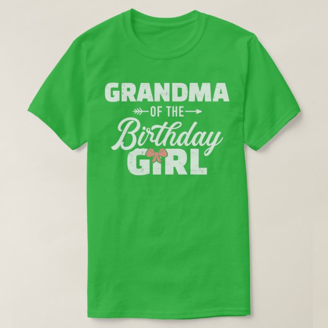 Grandma of the birthday granddaughter girl T-Shirt (Design Front)
