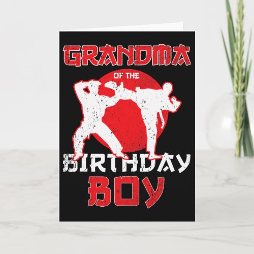 Grandma Of The Birthday Karate Taekwondo Boy Marti