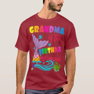 Grandma Of The Birthday Mermaid Matching Family T-Shirt