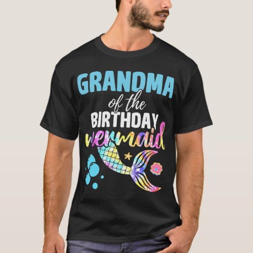 Grandma Of The Birthday Mermaid Party Girls Family T_Shirt