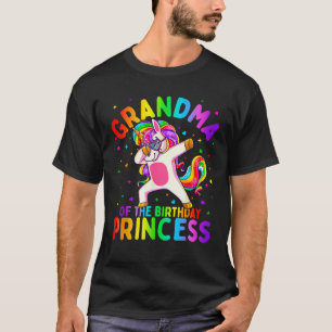 Grandma of the Birthday Princess Girl Dabbing Unic T-Shirt