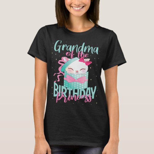 Grandma Of The Birthday Princess Girls Bday Party T_Shirt