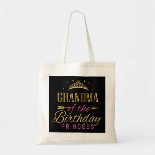 Grandma Of The Birthday Princess Girls Party  Tote Bag