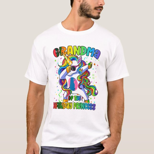 Grandma of the Birthday Princess T-Shirt (Front)