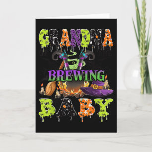 Grandma Of The Brewing Baby Soky Halloween Baby Sh Card