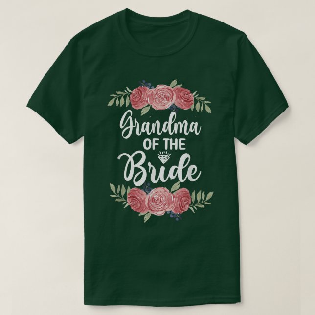 Grandma Of The Bride Bridal Shower Wedding Party  T-Shirt (Design Front)